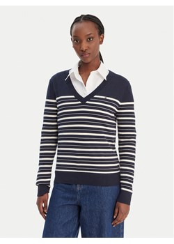 Tommy Hilfiger Sweter WW0WW40098 Granatowy Regular Fit ze sklepu MODIVO w kategorii Swetry damskie - zdjęcie 188015368