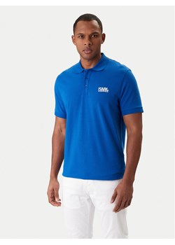 KARL LAGERFELD Polo 745780 561235 Niebieski Regular Fit ze sklepu MODIVO w kategorii T-shirty męskie - zdjęcie 188015418