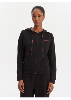 HUGO Bluza 50556350 Czarny Regular Fit ze sklepu MODIVO w kategorii Bluzy damskie - zdjęcie 188015487