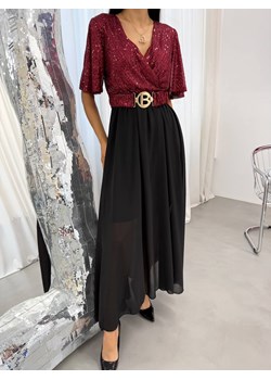 Czerwona Cekinowa Sukienka Maxi ze sklepu ModnaKiecka.pl w kategorii Sukienki - zdjęcie 188016227