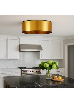 Złoty plafon sufitowy do kuchni DUBAJ MIRROR fi - 50 cm ze sklepu Lysne w kategorii Lampy sufitowe - zdjęcie 188016985