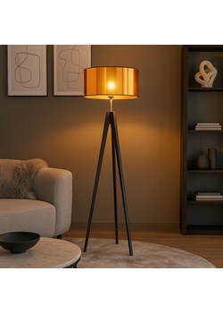 Lampa stojąca drewniana do salonu HAITI MIRROR ze sklepu Lysne w kategorii Lampy podłogowe - zdjęcie 188016997