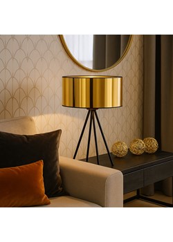 Lampa stołowa loft czarno złota SIERRA MIRROR ze sklepu Lysne w kategorii Lampy stołowe - zdjęcie 188017009