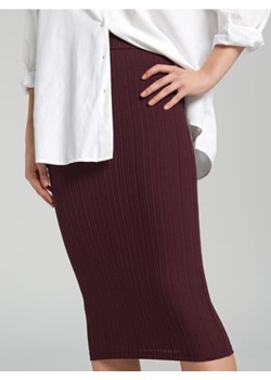 Sinsay - Prążkowana spódnica midi - czerwony ze sklepu Sinsay w kategorii Spódnice - zdjęcie 188017079