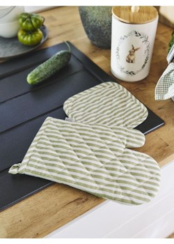 Sinsay - Rękawica kuchenna i łapka w paski - biały ze sklepu Sinsay w kategorii Fartuchy kuchenne - zdjęcie 188017086