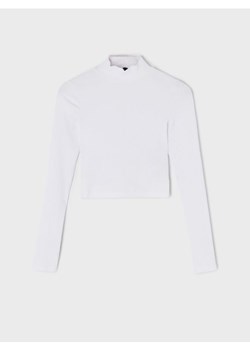 Sinsay - Crop top z długim rękawem - biały ze sklepu Sinsay w kategorii Bluzki damskie - zdjęcie 188017087