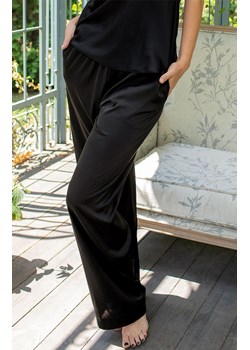 Długie spodnie damskie z włoskiej satyny 3735 Dark Angel, Kolor czarny, Rozmiar S, KLEO ze sklepu Primodo w kategorii Piżamy damskie - zdjęcie 188017625