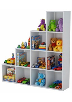 Biały schodkowy regał na zabawki R5-F66 ze sklepu Edinos.pl w kategorii Regały i witryny - zdjęcie 188018037