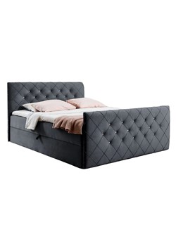 Ciemnoszare tapicerowane łóżko 5 rozmiarów N2-M16 ze sklepu Edinos.pl w kategorii Łóżka i materace - zdjęcie 188018078