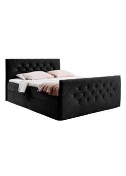 Czarne pikowane łóżko kontynentalne 5 rozmiarów A9-G00 ze sklepu Edinos.pl w kategorii Łóżka i materace - zdjęcie 188018117