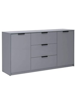 Szara komoda nowoczesna z 3 szufladami szary połysk lawa H1-C18 ze sklepu Edinos.pl w kategorii Komody - zdjęcie 188018159
