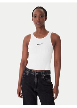 Karl Lagerfeld Jeans Top B1W18024 Écru Slim Fit ze sklepu MODIVO w kategorii Bluzki damskie - zdjęcie 188018917