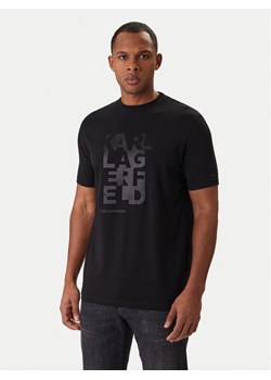 KARL LAGERFELD T-Shirt 755053 561221 Czarny Regular Fit ze sklepu MODIVO w kategorii T-shirty męskie - zdjęcie 188018925