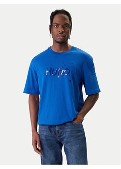 HUGO T-Shirt Nierofix 50554369 Niebieski Regular Fit ze sklepu MODIVO w kategorii T-shirty męskie - zdjęcie 188018928