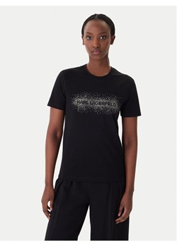 KARL LAGERFELD T-Shirt B1W17030 Czarny Regular Fit ze sklepu MODIVO w kategorii Bluzki damskie - zdjęcie 188018945