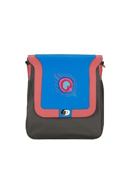 popielata torebka damska skórzanana ramię Pawie Pióro ze sklepu Słoń Torbalski w kategorii Listonoszki - zdjęcie 188019336