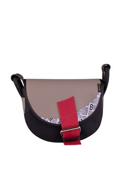 czarno-beżowa torebka damska listonoszka skórzana na ramię Freshman M ze sklepu Słoń Torbalski w kategorii Listonoszki - zdjęcie 188019356