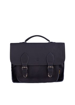 popielata torba skórzana na ramię i do ręki listonoszka Dalia ze sklepu Słoń Torbalski w kategorii Torby męskie - zdjęcie 188019358