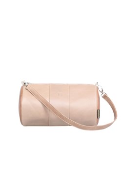 beżowa skórzana okrągła torebka tuba ze sklepu Słoń Torbalski w kategorii Listonoszki - zdjęcie 188019359