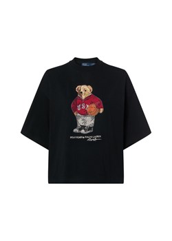 Polo Ralph Lauren Koszulka damska Kobiety Bawełna czarny jednolity ze sklepu vangraaf w kategorii Bluzki damskie - zdjęcie 188019465