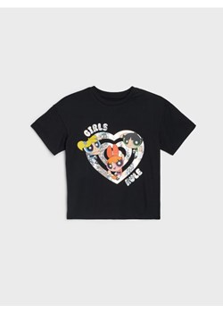 Sinsay - Bawełniana koszulka z nadrukiem Powerpuff Girls - czarny ze sklepu Sinsay w kategorii T-shirty chłopięce - zdjęcie 188020375