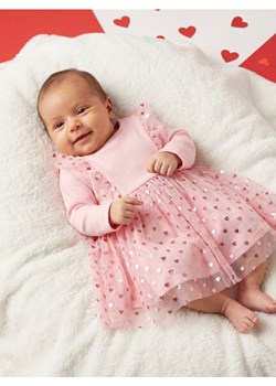 Sinsay - Sukienka z tiulową spódniczką w serduszka - różowy ze sklepu Sinsay w kategorii Sukienki niemowlęce - zdjęcie 188020398