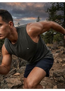 Sinsay - Bawełniana koszulka na ramiączkach - zielony ze sklepu Sinsay w kategorii T-shirty męskie - zdjęcie 188020416