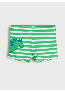 Sinsay - Kąpielówki w paski z dinozaurem - zielony ze sklepu Sinsay w kategorii Kąpielówki chłopięce - zdjęcie 188020426