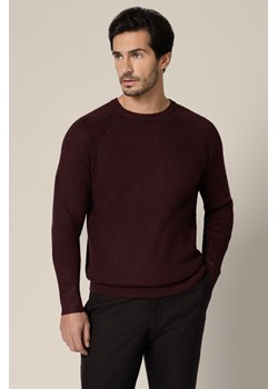 Sweter Bordowy z Wiskozą Baldir ze sklepu Lancerto S.A. w kategorii Swetry męskie - zdjęcie 188020777