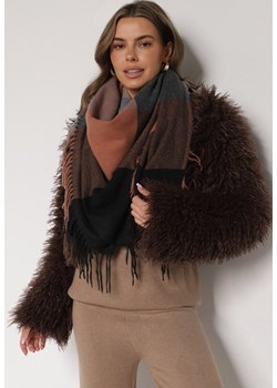 Brązowy Szalik Bellaern ze sklepu born2be.pl w kategorii Szaliki i chusty damskie - zdjęcie 188022109