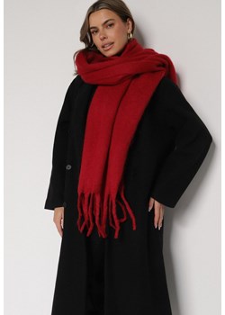 Bordowy Szalik z Ozdobnymi Frędzlami Esariana ze sklepu born2be.pl w kategorii Szaliki i chusty damskie - zdjęcie 188022117