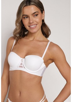 Biały Gładki Biustonosz Balkonetka Dalilin ze sklepu born2be.pl w kategorii Biustonosze - zdjęcie 188022398