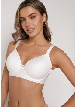Biały Gładki Biustonosz Klasyczny Idahlina ze sklepu born2be.pl w kategorii Biustonosze - zdjęcie 188022426