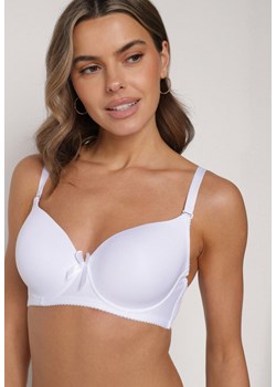 Biały Gładki Biustonosz Zdobiony Kokardką Ocerien ze sklepu born2be.pl w kategorii Biustonosze - zdjęcie 188022468