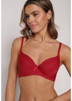 Bordowy Klasyczny Biustonosz o Gładkim Wykończeniu Lamisa ze sklepu born2be.pl w kategorii Biustonosze - zdjęcie 188022657