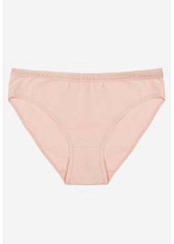 Jasnoróżowe Majtki Figi z Bawełną i Ozdobnymi Napisami Phioreia ze sklepu born2be.pl w kategorii Majtki damskie - zdjęcie 188022736