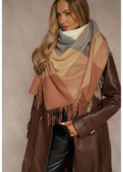 Beżowy Szalik Saltorin ze sklepu renee.pl w kategorii Szaliki i chusty damskie - zdjęcie 188024845