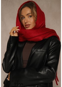 Bordowy Szalik Ozdobiony Frędzlami Esalirea ze sklepu renee.pl w kategorii Szaliki i chusty damskie - zdjęcie 188024849