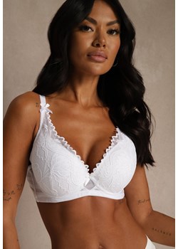 Biały Biustonosz Ozdobiony Koronką i Kokardkami Sellene ze sklepu renee.pl w kategorii Biustonosze - zdjęcie 188024965