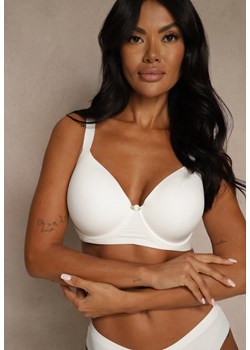 Biały Klasyczny Biustonosz o Gładkiej Fakturze Adriaros ze sklepu renee.pl w kategorii Biustonosze - zdjęcie 188025059