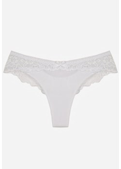 Białe Majtki Stringi Ozdobione Koronką Phisoris ze sklepu renee.pl w kategorii Majtki damskie - zdjęcie 188025429