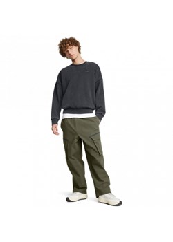 Męska bluza dresowa nierozpinana bez kaptura Under Armour UA Icon Hwt Flc Wash Os Crew - szara ze sklepu Sportstylestory.com w kategorii Bluzy męskie - zdjęcie 188026077