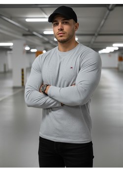 Longsleeve męski szary Dstreet LX0539 ze sklepu DSTREET.PL w kategorii T-shirty męskie - zdjęcie 188027115