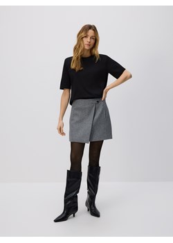 Reserved - Spódnica mini z zakładką - ciemnoszary ze sklepu Reserved w kategorii Spódnice - zdjęcie 188028606