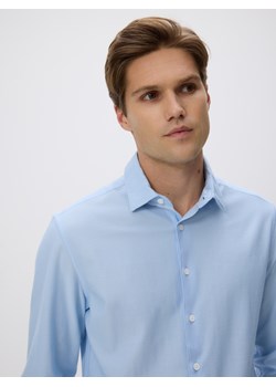 Reserved - Koszula slim fit z bawełną - jasnoniebieski ze sklepu Reserved w kategorii Koszule męskie - zdjęcie 188028649