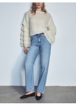 Reserved - Jeansy z paskiem - turkusowy ze sklepu Reserved w kategorii Jeansy damskie - zdjęcie 188028735