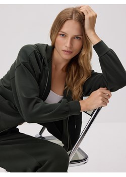 Reserved - Oversizowa bluza - ciemnozielony ze sklepu Reserved w kategorii Bluzy damskie - zdjęcie 188028779