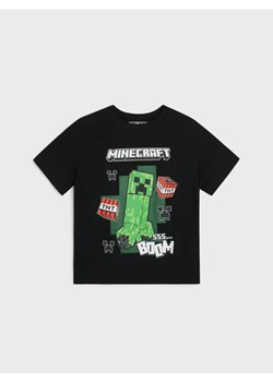Sinsay - Bawełniana koszulka Minecraft - czarny ze sklepu Sinsay w kategorii T-shirty chłopięce - zdjęcie 188029039