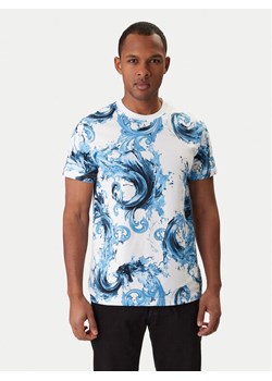 Versace Jeans Couture T-Shirt 80GAH6S0 JS543 Niebieski Regular Fit ze sklepu MODIVO w kategorii T-shirty męskie - zdjęcie 188030046