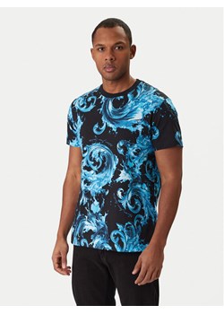Versace Jeans Couture T-Shirt 80GAH6S0 JS543 Niebieski Regular Fit ze sklepu MODIVO w kategorii T-shirty męskie - zdjęcie 188030059
